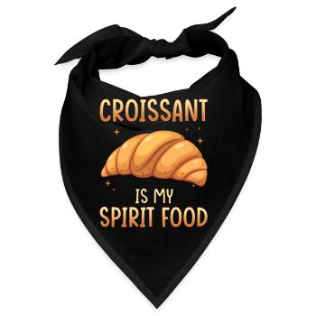 Croissant Ist Mein Lieblingsessen - Bandana - Schwarz - Vorne