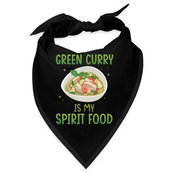 Grünes Curry ist meine Leibspeise - Bandana - Schwarz - Vorne