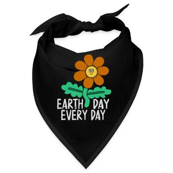 Tag der Erde: Alltägliches Umweltbewusstsein - Bandana - Schwarz - Vorne
