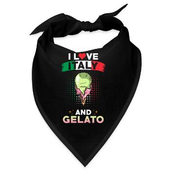 Gelato Italien Italienische Küche - Bandana - Schwarz - Vorne