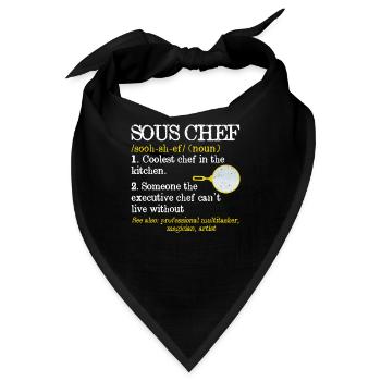 Sous Chef Definition Witzig Kochen Begriff Koch - Bandana - Schwarz - Vorne