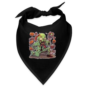 Zombie Zombie Halloween Zombie Kostüm Untote - Bandana - Schwarz - Vorne