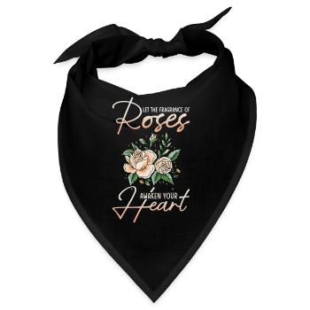 Rosenblüten Rosen Rosengarten Aroma Rosenduft - Bandana - Schwarz - Vorne