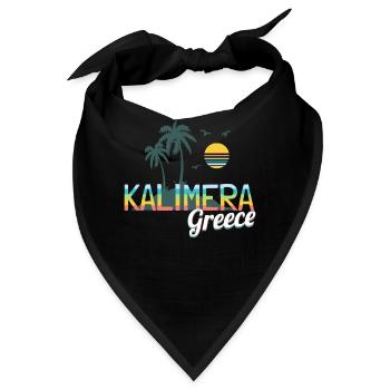 Kalimera Greece Griechenland - Bandana - Schwarz - Vorne