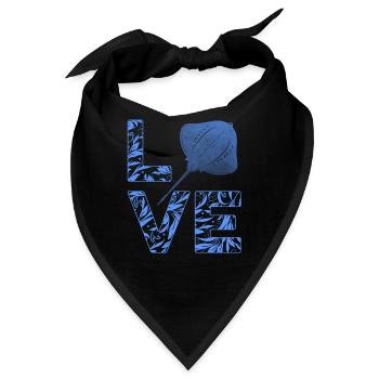 Manta Ray Love Manta Rays Lover Stingray - Bandana - Schwarz - Vorne