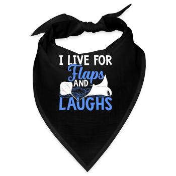 Manta Ray Ich Lebe Für Flaps Manta Rays Lover - Bandana - Schwarz - Vorne