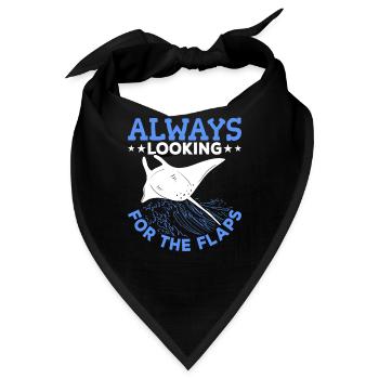 Manta Ray Sucht Klappen Manta Rays Lover Stingray - Bandana - Schwarz - Vorne
