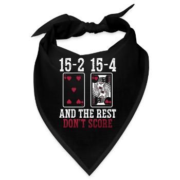 Cribbage 15-2 15-4 And The Rest Loves Board Game - Bandana - Schwarz - Vorne