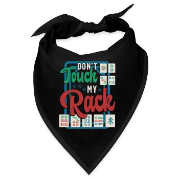 Mahjong Don't Touch My Rack Chinese Mahjong - Bandana - Schwarz - Vorne