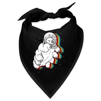 Bärtierchen-Hemd, Bärtierchen im Weltraum - Bandana - Schwarz - Vorne