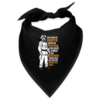 Feuerwehr große Hupen Lange Schläuche - Bandana - Schwarz - Vorne
