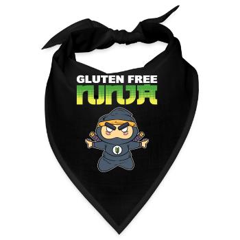 Glutenfreier Ninja Glutenfreie Diät - Bandana - Schwarz - Vorne