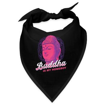 Buddha Buddhist Hausjunge - Bandana - Schwarz - Vorne