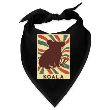 Koala Retro Vintage - Bandana - Schwarz - Vorne