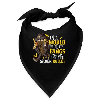 Vampirjäger Untoter Slayer Pfahl Und Kreuz - Bandana - Schwarz - Vorne