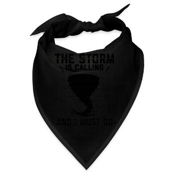 Sturmjäger Shirts | Unwetter Sturm Blitz Geschenke - Bandana - Schwarz - Vorne