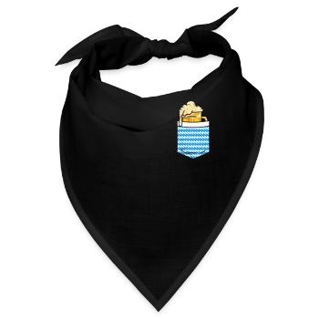 Bayerischer Bierkrug Bierfan Bayern Boarisch - Bandana - Schwarz - Vorne