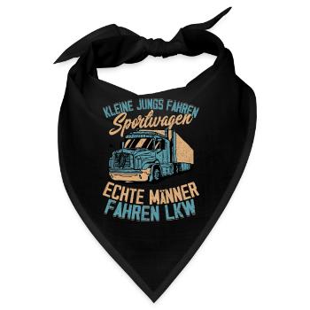 Echte Männer fahren LKW Fahrer - Bandana - Schwarz - Vorne