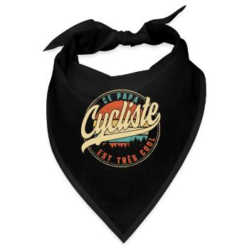 Ce Papa Cycliste Est Très Cool Humour T-Shirt Kopie - Bandana - Schwarz - Vorne