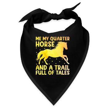 American Quarter Horse Reitpferd Liebhaber Hors - Bandana - Schwarz - Vorne