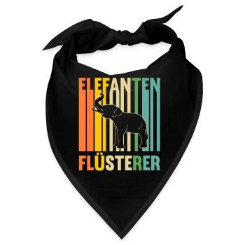 Elefant Elefanten - Bandana - Schwarz - Vorne