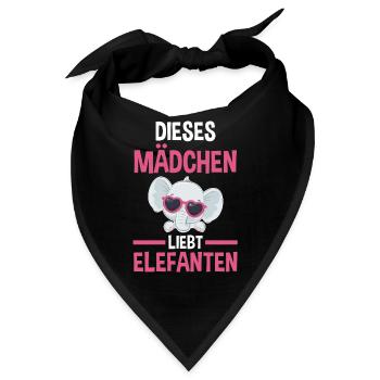 Elefant Elefanten - Bandana - Schwarz - Vorne