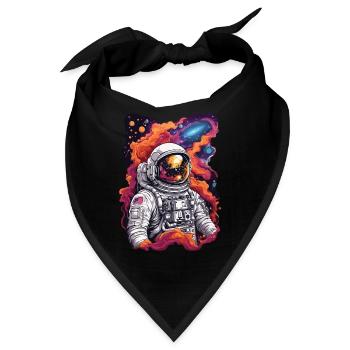 Kosmische Entdeckung Astronaut im Weltall - Bandana - Schwarz - Vorne