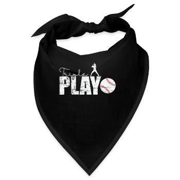 Triple Play Baseball - Bandana - Schwarz - Vorne