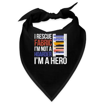 I Rescue Fabric Sewing Sewer Sewist Tailor - Bandana - Schwarz - Vorne