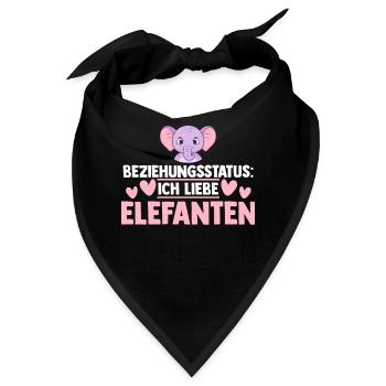 Elefant Elefanten - Bandana - Schwarz - Vorne