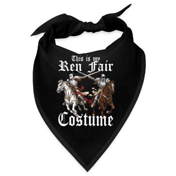 Dies Ist Mein Ren Faire Kostüm Mittelalterlich - Bandana - Schwarz - Vorne
