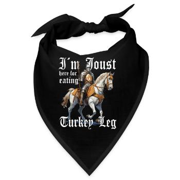Ich Bin Hier, Weil Ich Ein Truthahnbein -Turnier - Bandana - Schwarz - Vorne