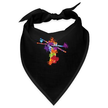 Drumsticks Splash Art - Bandana - Schwarz - Vorne