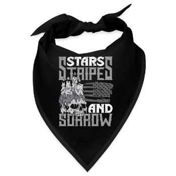 Emoticon Stars Stripes and Sorrow Emocore - Bandana - Schwarz - Vorne