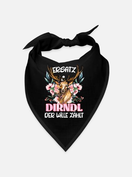 Volksfest Ersatz Dirndl Der Wille zählt Bayern - Bandana - Schwarz