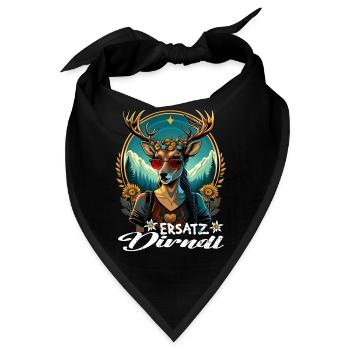 Tracht & Trachten Hirsch Ersatz Dirndl - Bandana - Schwarz - Vorne