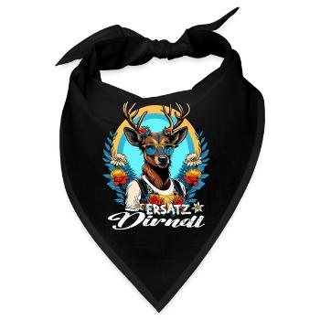 Tracht & Trachten Hirsch Ersatz Dirndl - Bandana - Schwarz - Vorne
