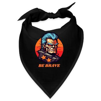 Cooler Opa Ratschlag: Sei mutig - Bandana - Schwarz - Vorne
