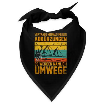 Wanderer Humor Wanderer Wandern Wanderausflug - Bandana - Schwarz - Vorne