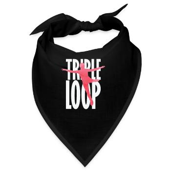 Triple Loop Eiskunstlauf - Bandana - Schwarz - Vorne