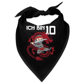 Achtung Ich bin Zehn - Bandana - Schwarz - Vorne