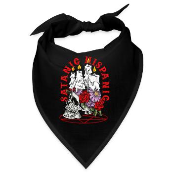Satanic Hispanic Pentagram Mexican Occult Baphomet - Bandana - Schwarz - Vorne