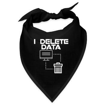 I Delete Data 2 - Bandana - Schwarz - Vorne