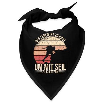Klettern Spruch Kletterer Bouldern Freeclimbing - Bandana - Schwarz - Vorne