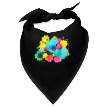 Paintball-Farbspritzer - Bandana - Schwarz - Vorne