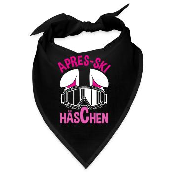 Apres-Ski Häschen Apres-Ski Bunny Apres-Ski Haserl - Bandana - Schwarz - Vorne