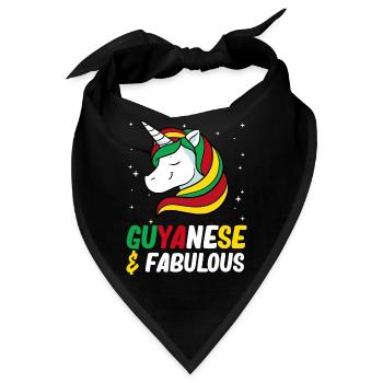 Guyana Flagge Guyanese Guyana - Bandana - Schwarz - Vorne