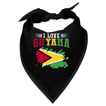 Guyana Flagge Guyanese Guyana - Bandana - Schwarz - Vorne