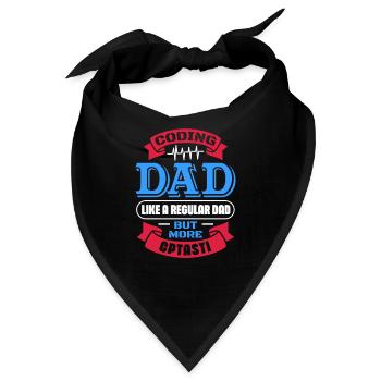 Funny Regular Dad But Cooler - Medical Programmer - Bandana - Schwarz - Vorne