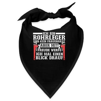 Rohrleitungsbauer Schlüssel - Bandana - Schwarz - Vorne